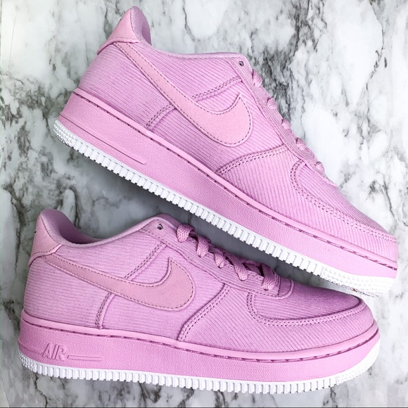 ♥️SOLD♥️Nike Air Force 1 Pink Corduroy Sneaker - Picture 3 of 6